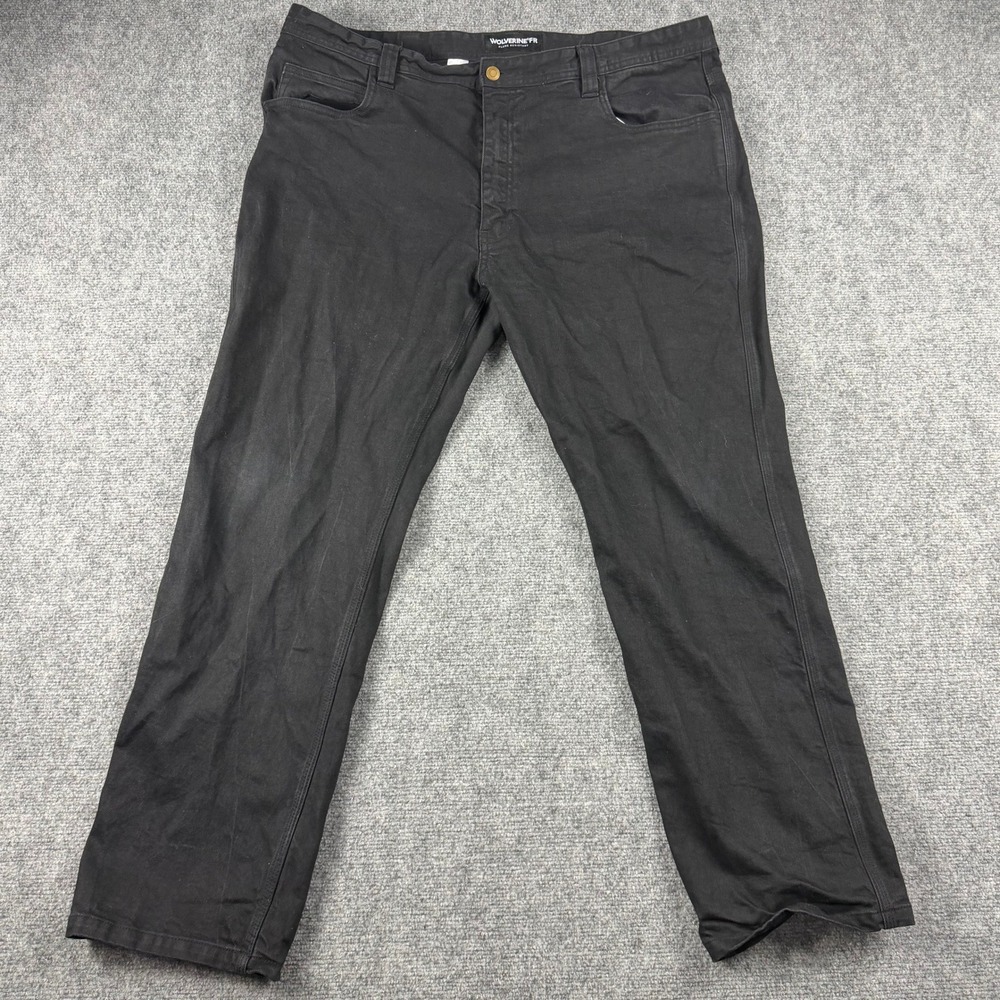 Wolverine FR Work Pants Mens 44x32 Black Flame Resistant CAT 2 NFPA 2112 Safety